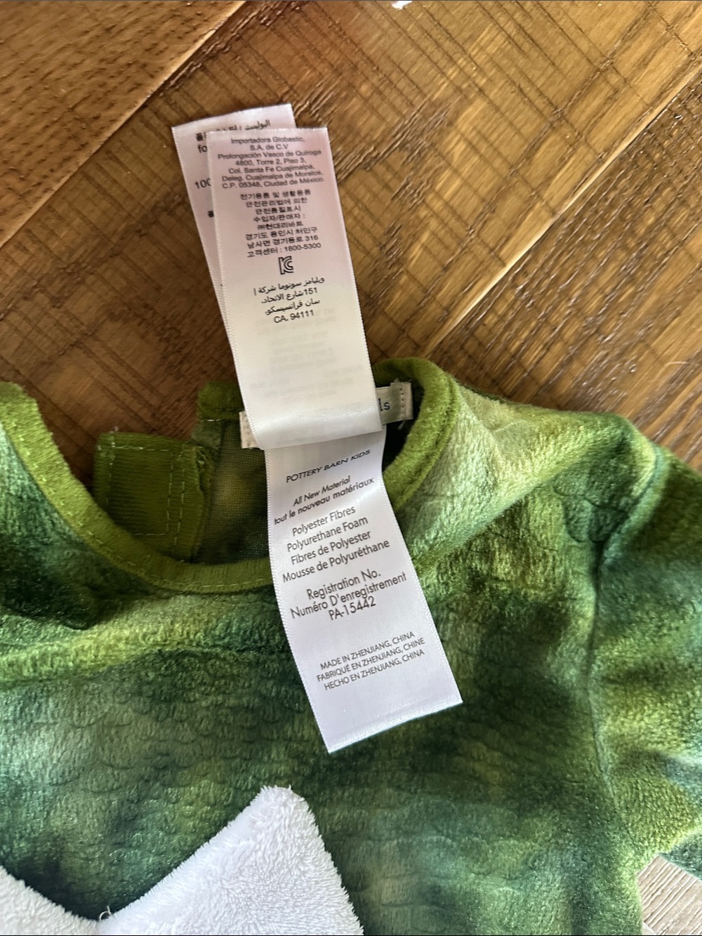 Pottery Barn Kids Green White Dino Egg Baby Costume - Picture 11 of 16